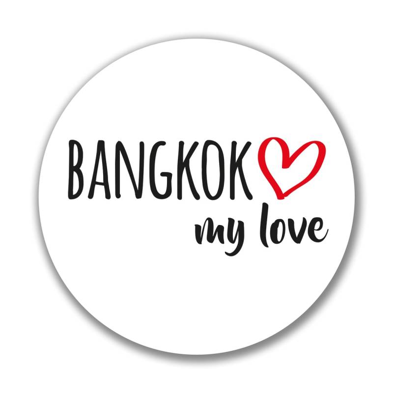 huuraa Aufkleber Bangkok My Love Sticker Größe 10cm für alle Fans von Thailand Geschenk Idee für Freunde und Familie von huuraa