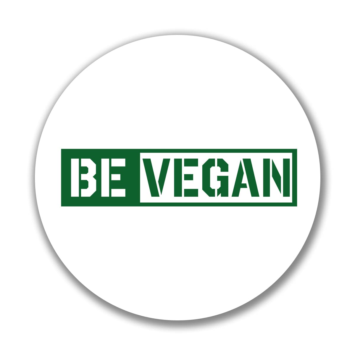 Huuraa Aufkleber Be Vegan Modern Sticker 10cm mit Motiv für alle Veganer:innen Geschenk Idee für Freunde und Familie von Huuraa