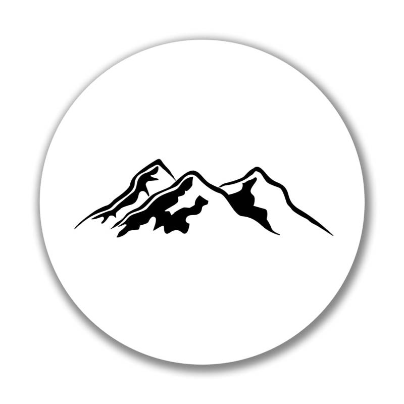 Huuraa Aufkleber Berg Silhouette Mountain Sticker 10cm mit Motiv für alle Bergsportler Geschenk Idee für Freunde und Familie von Huuraa