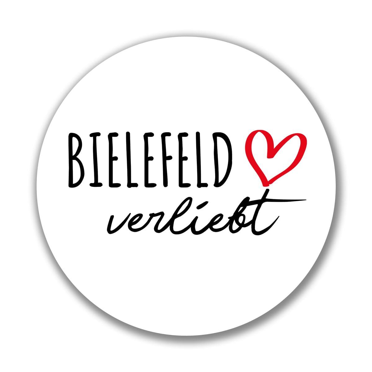 Huuraa Aufkleber Bielefeld verliebt Geschenk Sticker 10cm Bielefeld Geschenkidee von Huuraa