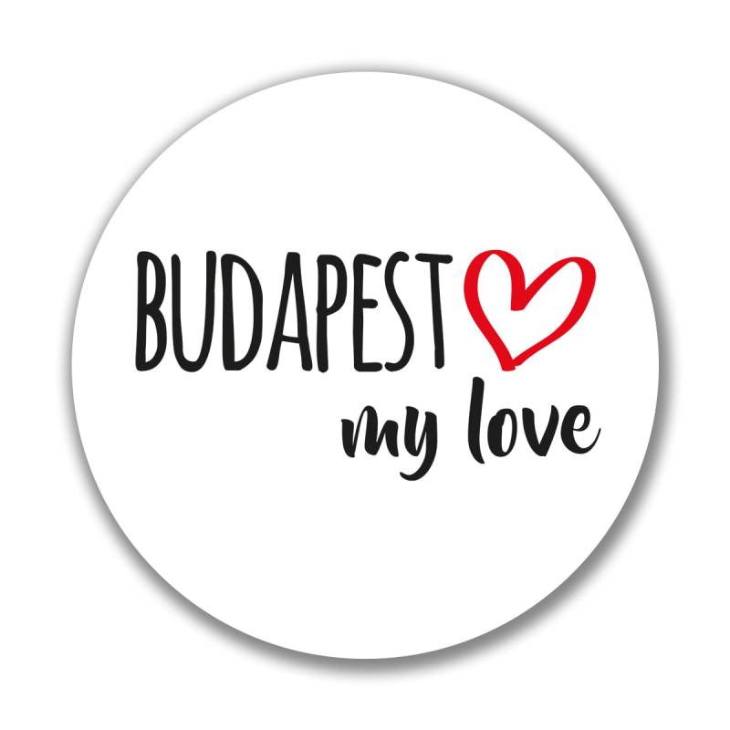 Huuraa Aufkleber Budapest My Love Sticker 10cm für alle Fans von Budapest Ungarn Geschenk Idee für Freunde und Familie von Huuraa