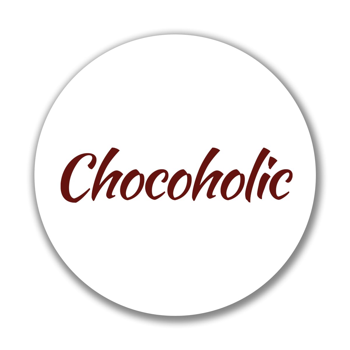 Huuraa Aufkleber Chocoholic Schriftzug Sticker 10cm mit Motiv für alle Fans von Schokolade Geschenk Idee für Freunde und Familie von Huuraa