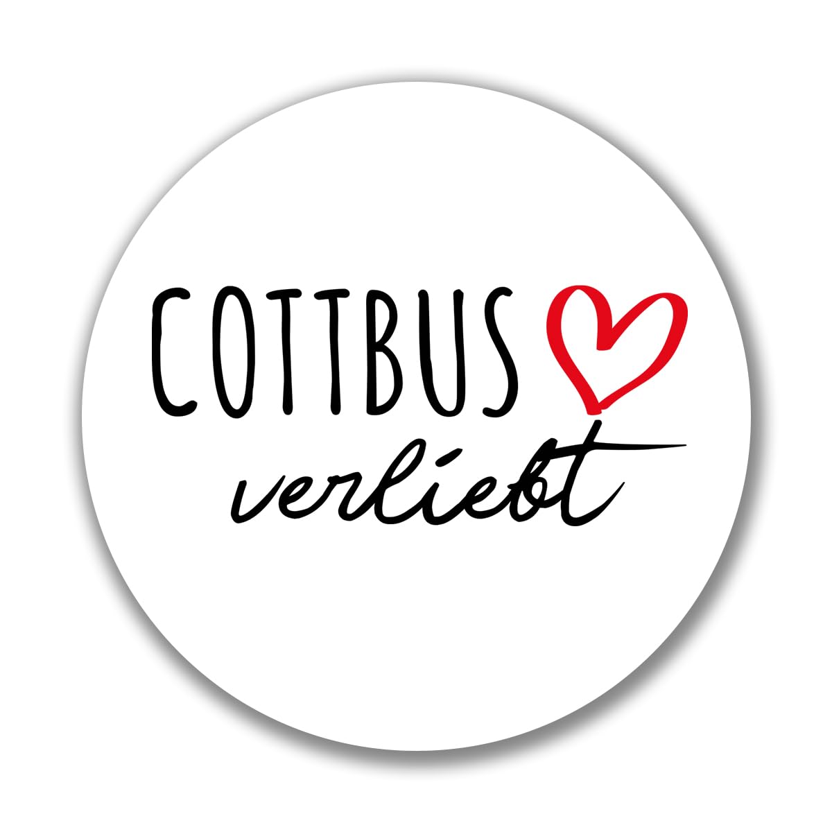 Huuraa Aufkleber Cottbus verliebt Geschenk Sticker 10cm Cottbus Geschenkidee von Huuraa