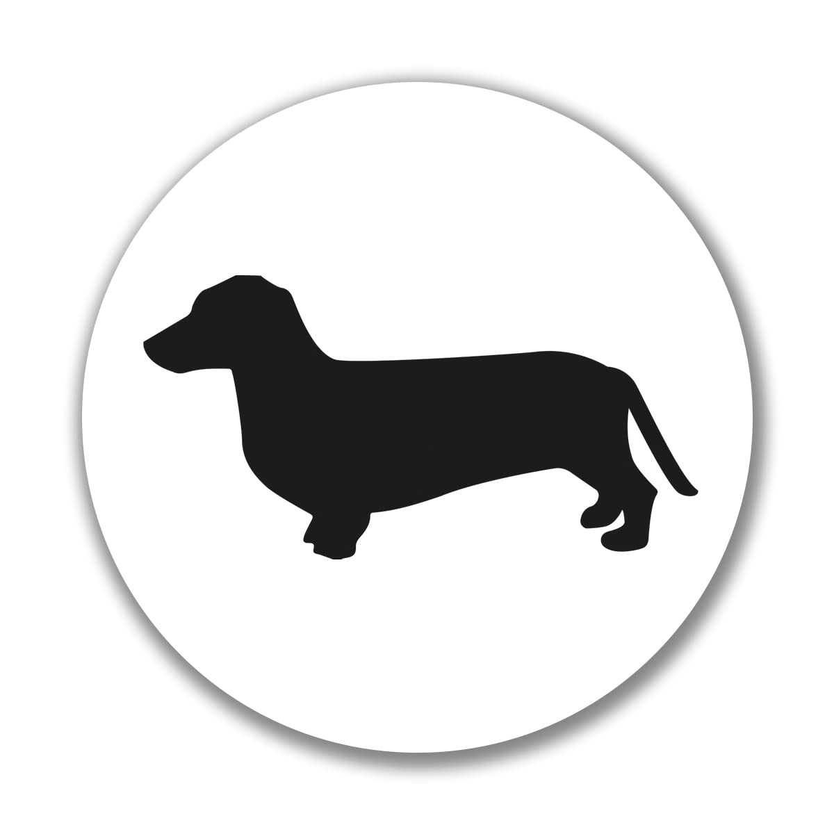 Huuraa Aufkleber Dackel Silhouette Sticker 10cm mit Motiv für Hundefreunde Geschenk Idee für Freunde und Familie von Huuraa