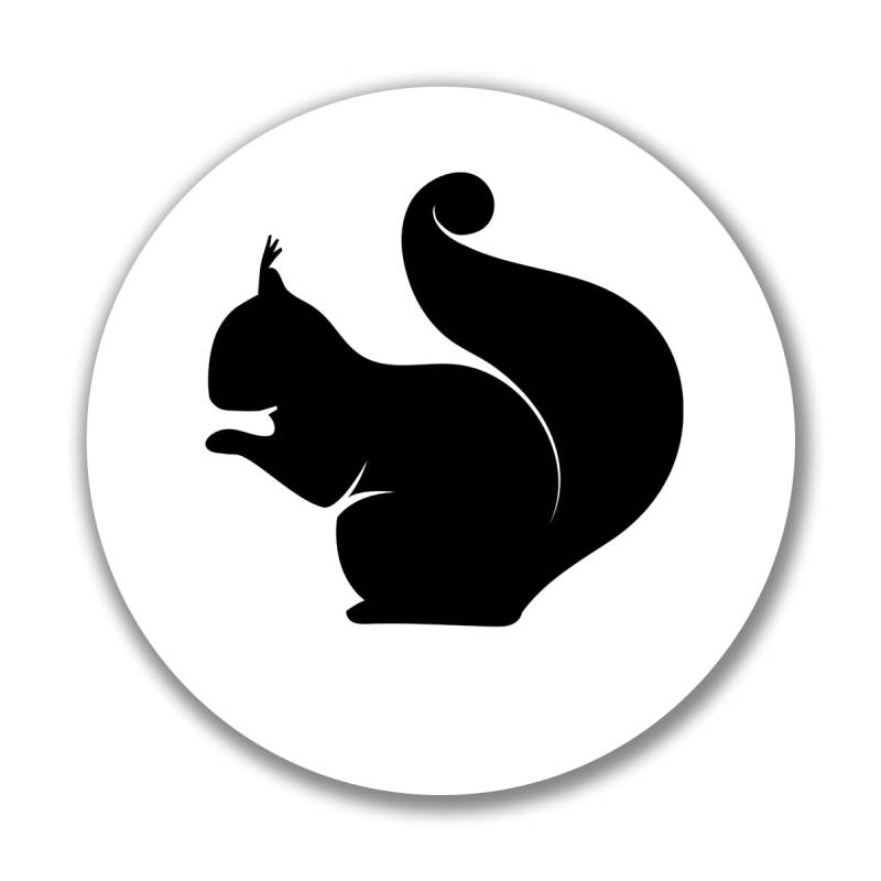 huuraa Aufkleber Eichhörnchen Silhouette Sticker Größe 10cm mit Motiv für alle Tierfreunde Geschenk Idee für Freunde und Familie von huuraa