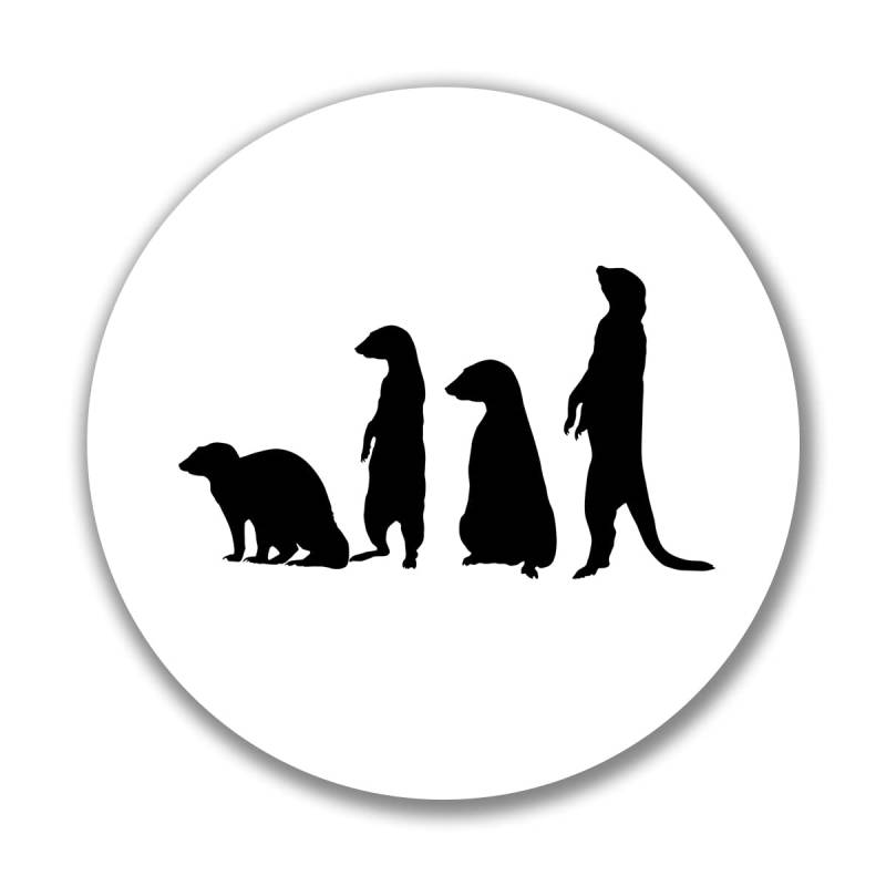 huuraa Aufkleber Erdmännchen Silhouette Sticker Größe 10cm mit Motiv für alle Tierfreunde Geschenk Idee für Freunde und Familie von huuraa