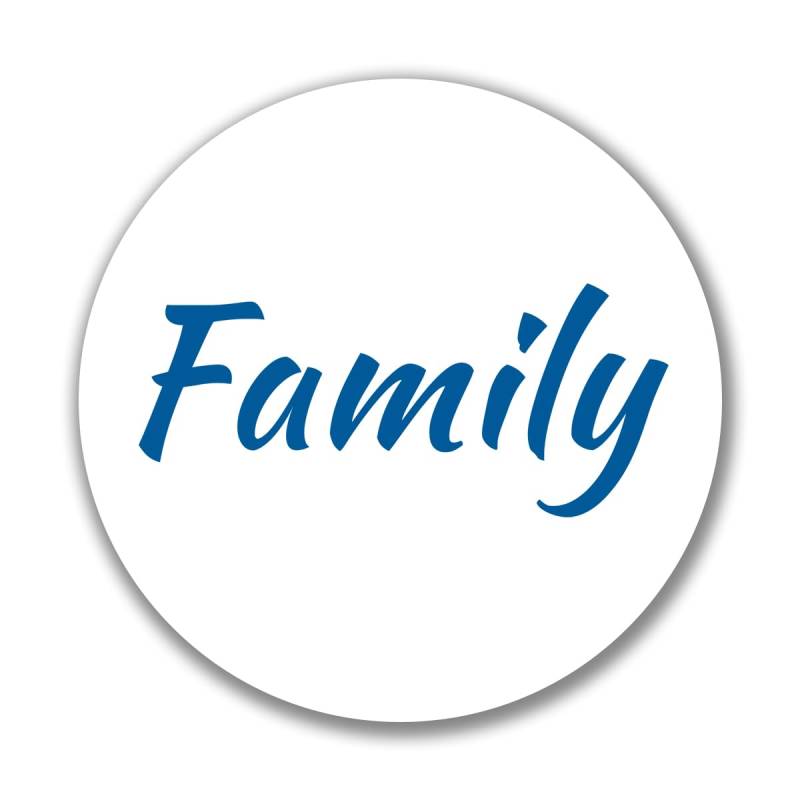 Huuraa Aufkleber Family Schriftzug Geschenk Sticker 10cm Family Geschenkidee von Huuraa