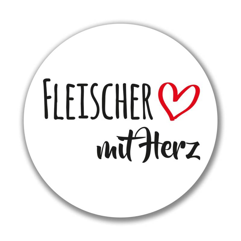 huuraa Aufkleber Fleischer mit Herz Sticker 10cm mit Motiv für die tollsten Menschen Geschenk Idee für Freunde und Familie von huuraa