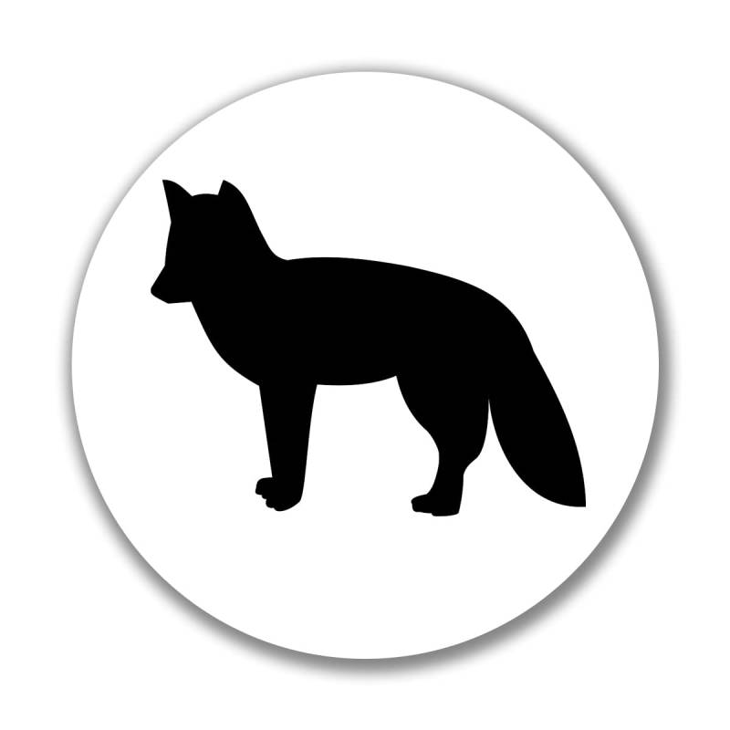 Huuraa Aufkleber Fuchs Silhouette Geschenk Sticker 10cm Fuchs Geschenkidee von Huuraa