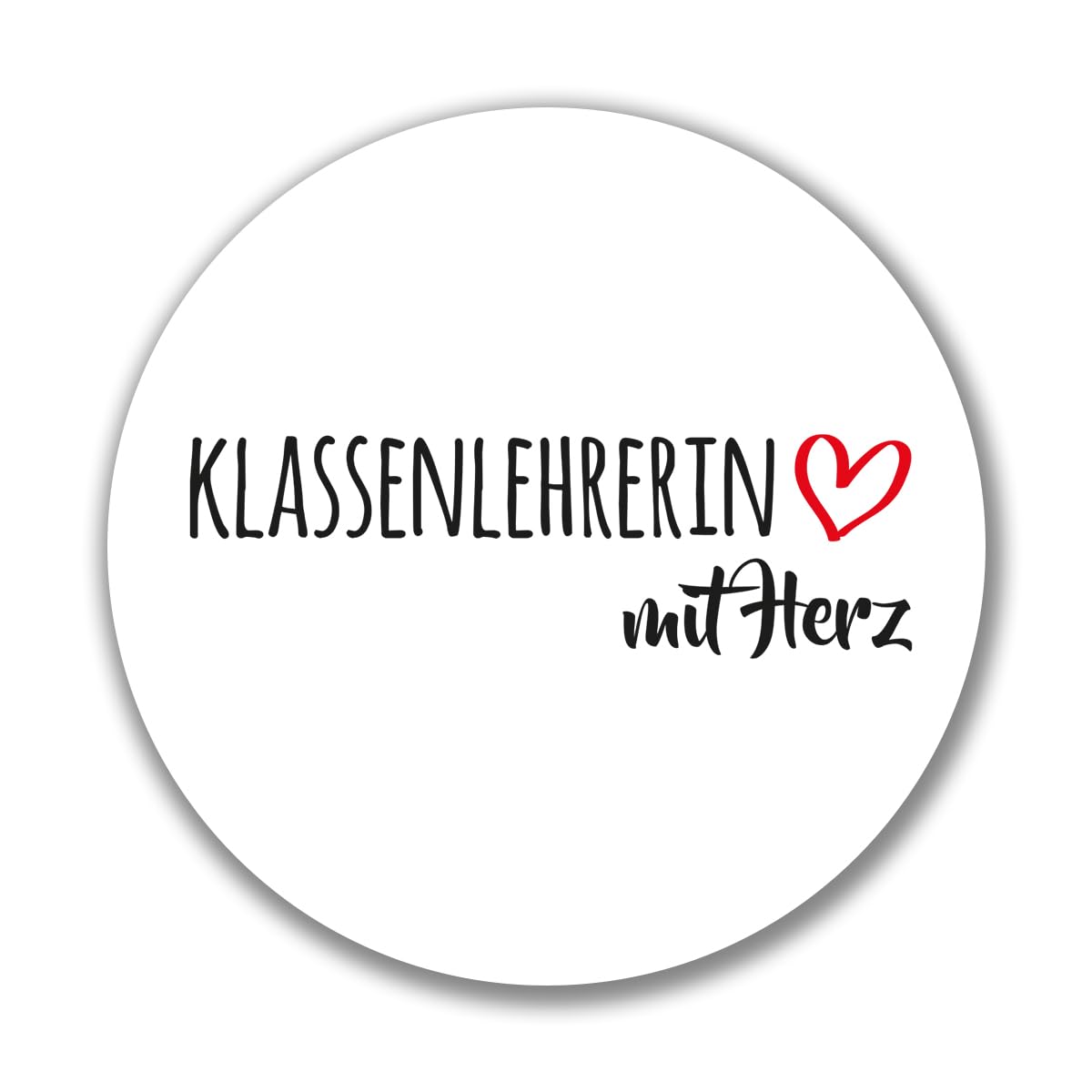 Huuraa Aufkleber Klassenlehrerin mit Herz Sticker 10cm mit Motiv für die tollsten Menschen Geschenk Idee für Freunde und Familie von Huuraa