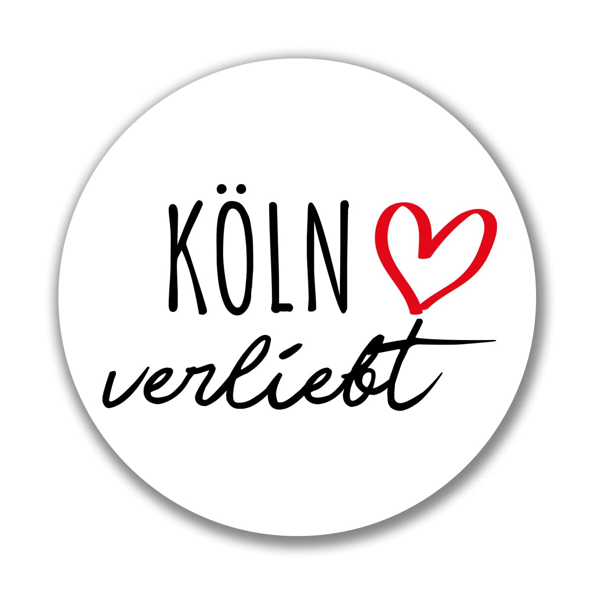 huuraa Aufkleber Köln verliebt Sticker 10cm mit Namen deiner lieblings Stadt Geschenk Idee für Freunde und Familie von huuraa