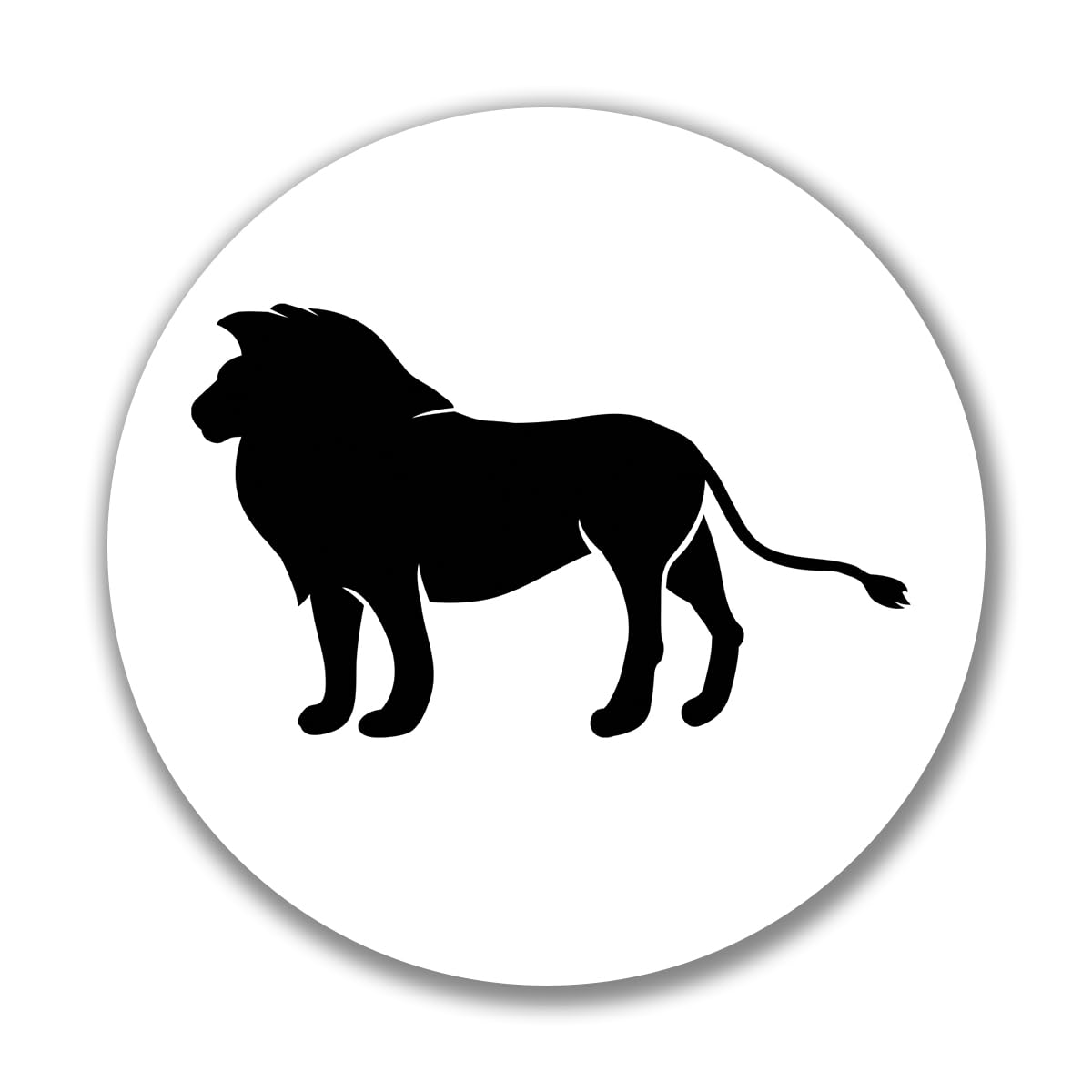 Huuraa Aufkleber Löwe Silhouette Sticker 10cm mit Motiv für alle Tierfreunde Geschenk Idee für Freunde und Familie von Huuraa