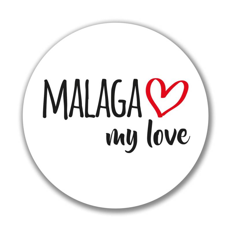 Huuraa Aufkleber Malaga My Love Sticker 10cm für alle Fans von Malaga Spanien Geschenk Idee für Freunde und Familie von Huuraa