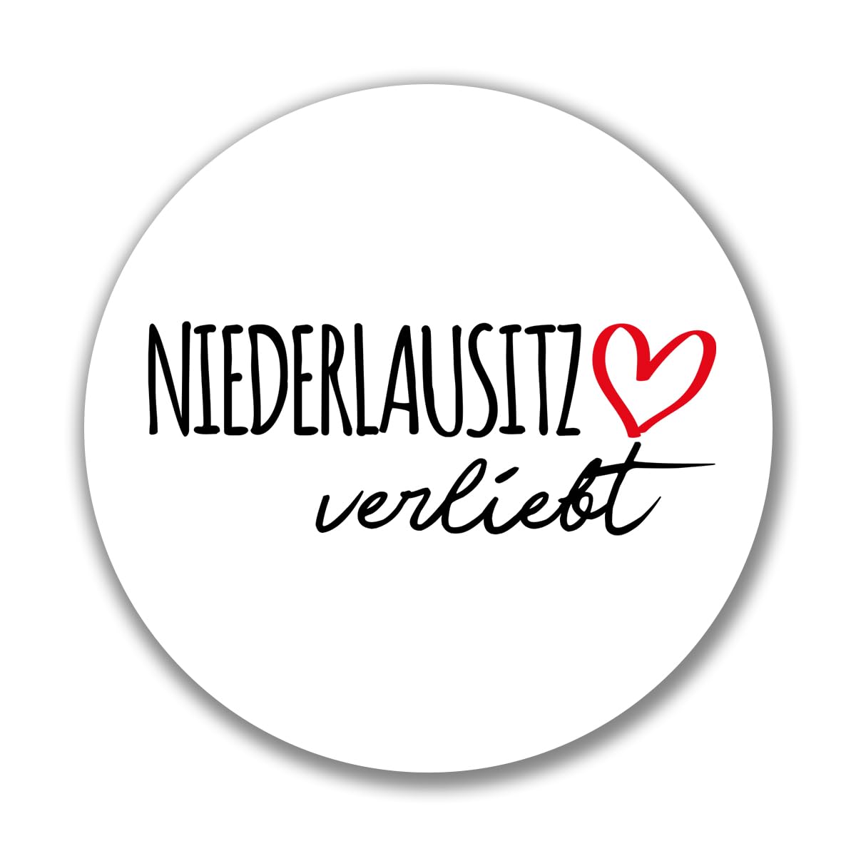 Huuraa Aufkleber Niederlausitz verliebt Geschenk Sticker 10cm Niederlausitz Geschenkidee von Huuraa