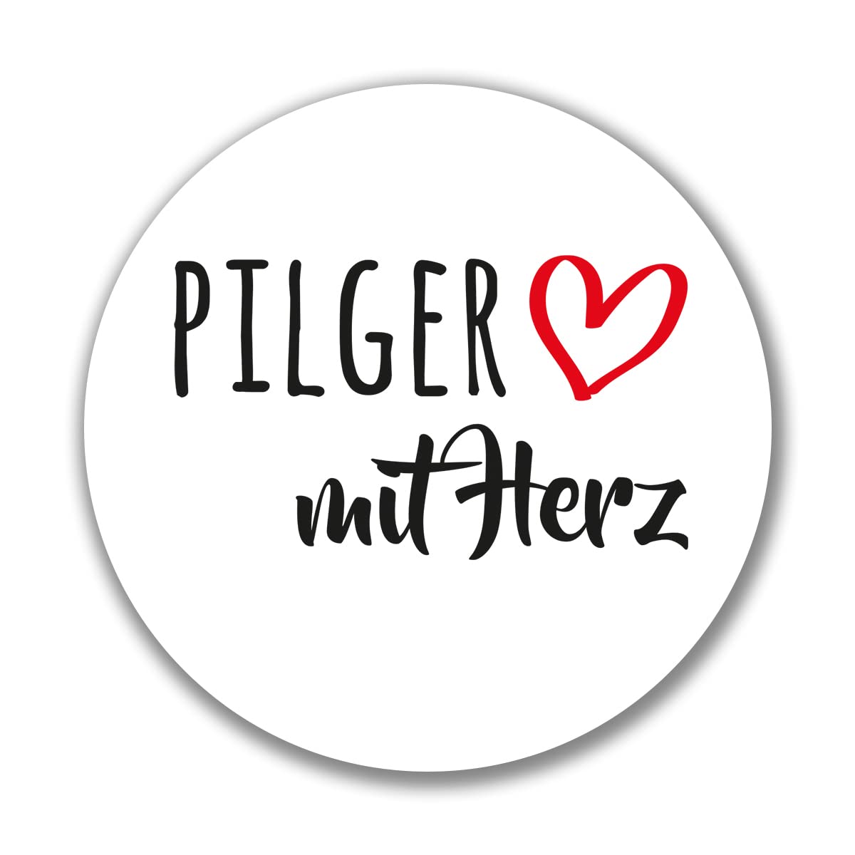 huuraa Aufkleber Pilger mit Herz Sticker Größe 10cm mit Motiv für die tollsten Menschen Geschenk Idee für Freunde und Familie von huuraa