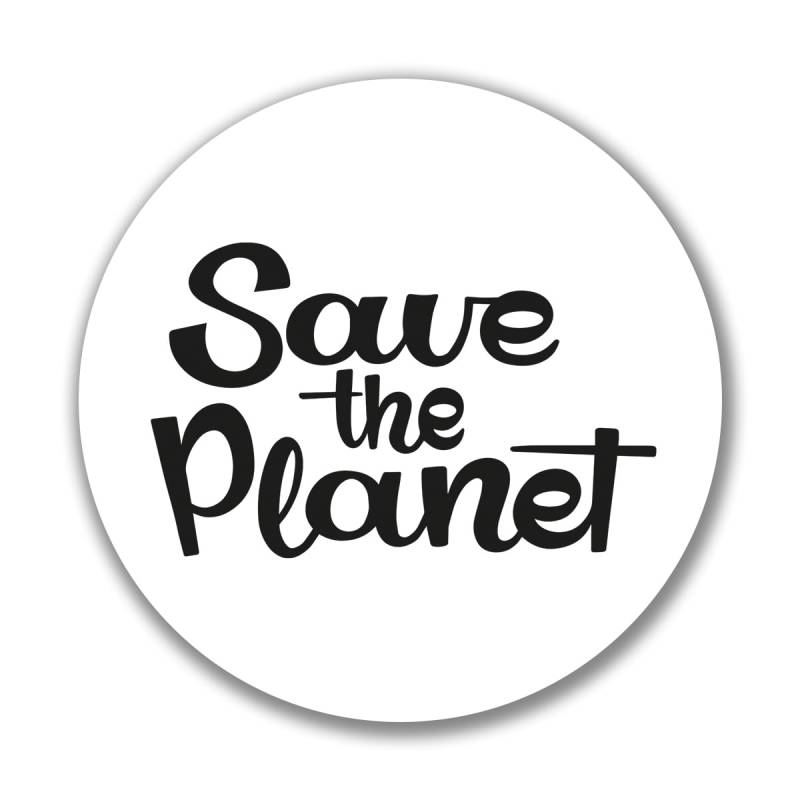 huuraa Aufkleber Save The Planet Schriftzug Sticker Größe 10cm für alle die die Welt retten möchten Geschenk Idee für Freunde und Familie von huuraa