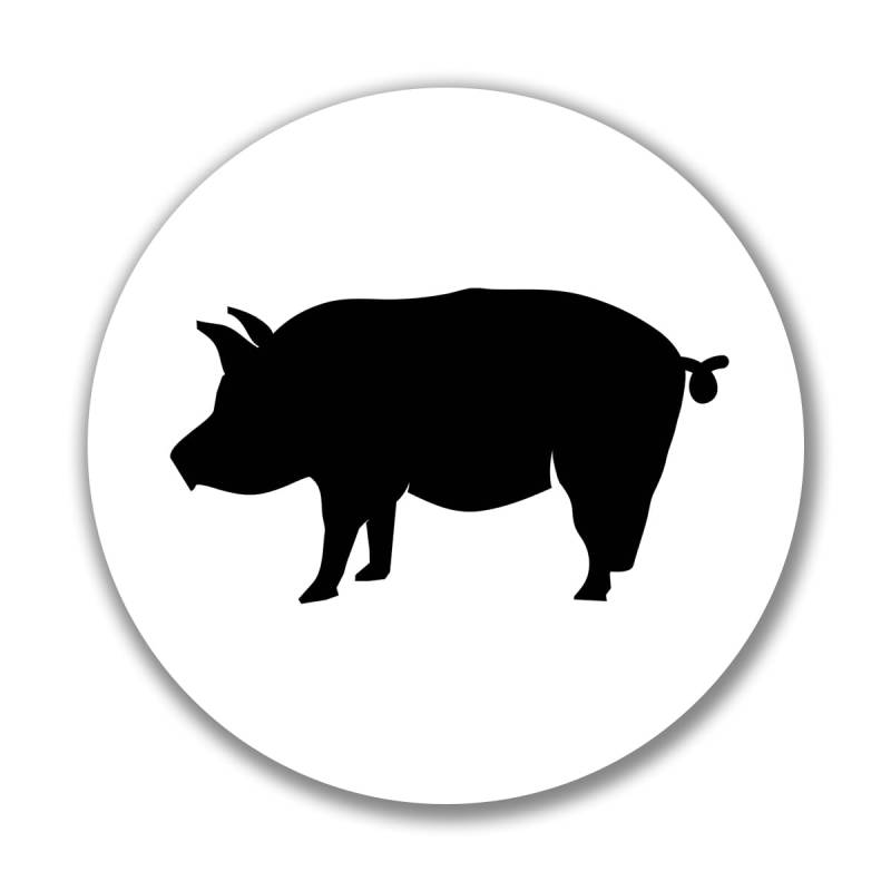 Huuraa Aufkleber Schwein Silhouette Geschenk Sticker 10cm Schwein Geschenkidee von Huuraa