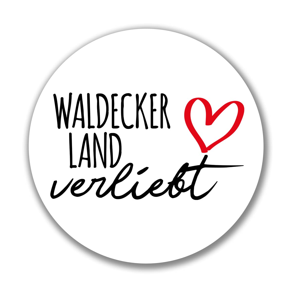 huuraa Aufkleber Waldecker Land verliebt Sticker 10cm mit Namen deiner lieblings Region Geschenk Idee für Freunde und Familie von huuraa