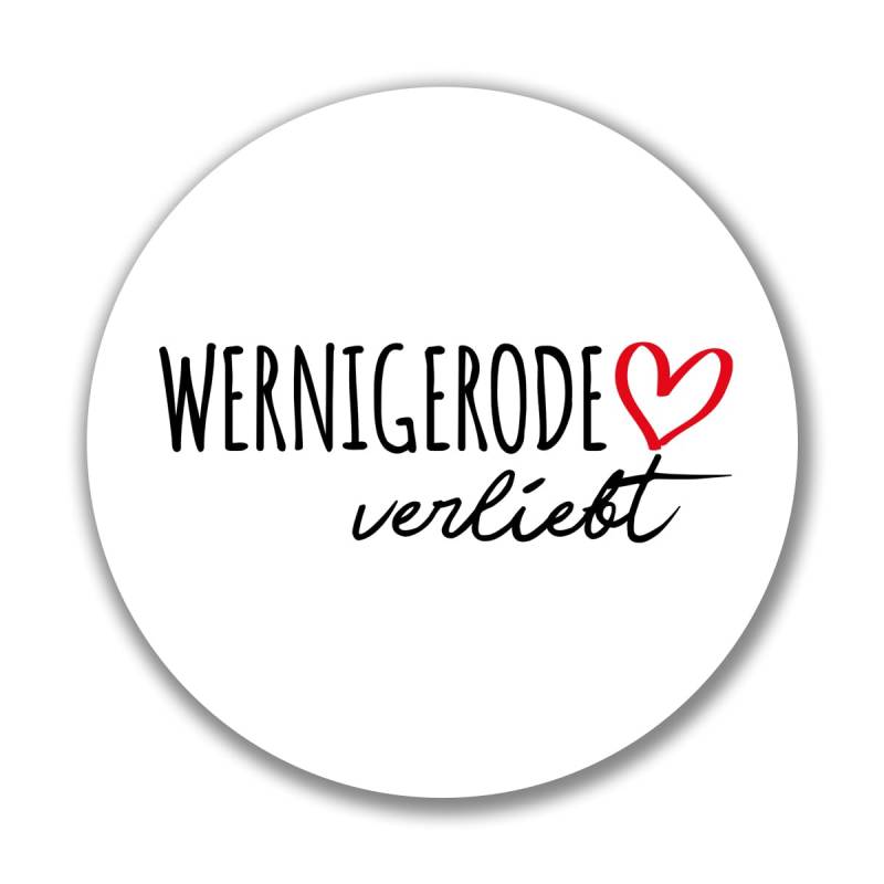 Huuraa Aufkleber Wernigerode verliebt Sticker 10cm mit Namen deiner Lieblingsstadt in Sachsen-Anhalt Geschenk Idee für Freunde und Familie von Huuraa