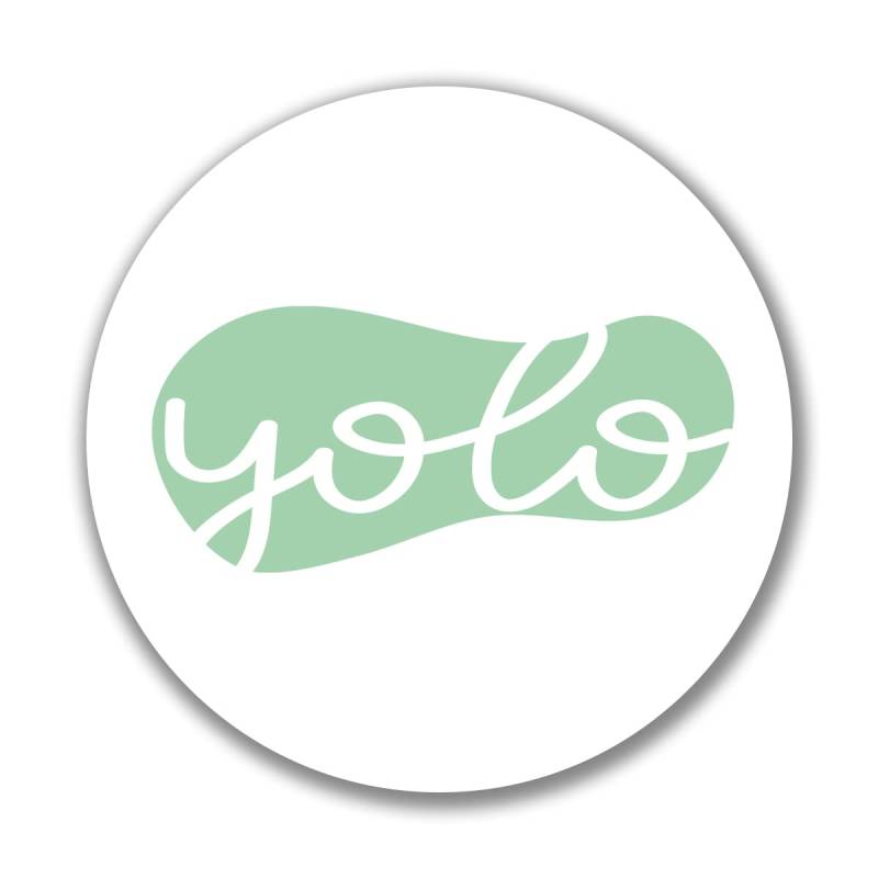 huuraa Aufkleber YOLO You only live Once Sticker Größe 10cm mit Lebensmotto Motiv Geschenk Idee für Freunde und Familie von huuraa