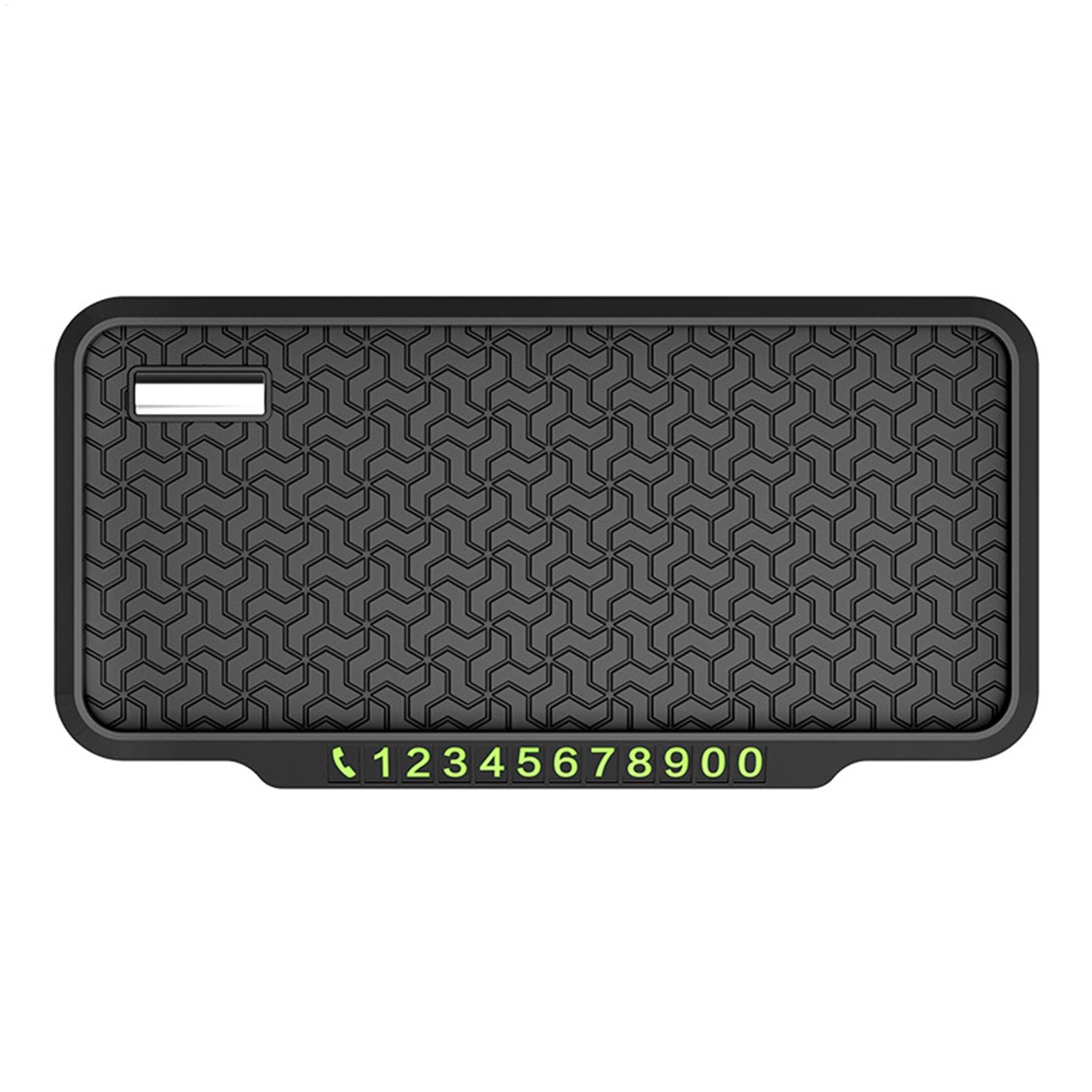 Car Dashboard Non-Slip Mat, Extra Large Anti-Slip Pad, Multi-Functional Storage Tray, Temporary Parking Number Display, Secure Phone & Electronic Device Holder, 11.02x5.51x0.39in von Huvqianu