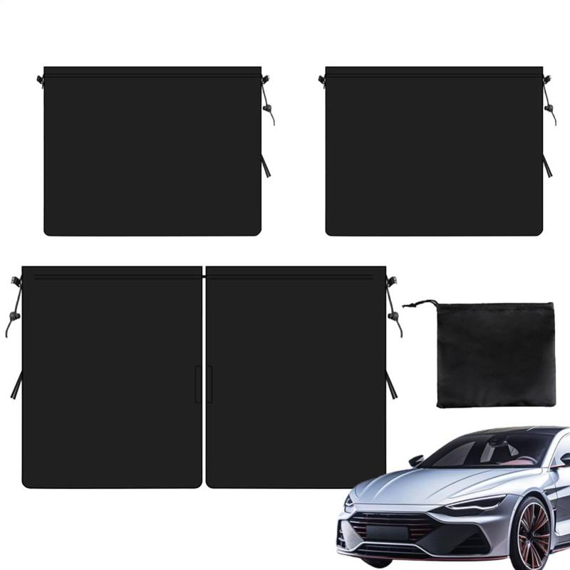 Car Privacy Curtains, Car Side Window Sun Shades, Magnetic Privacy Black Covers, Auto Accessories Sunshades, Keeps Cooler Screen for Protection,27.56x31.5 inches von Huvqianu