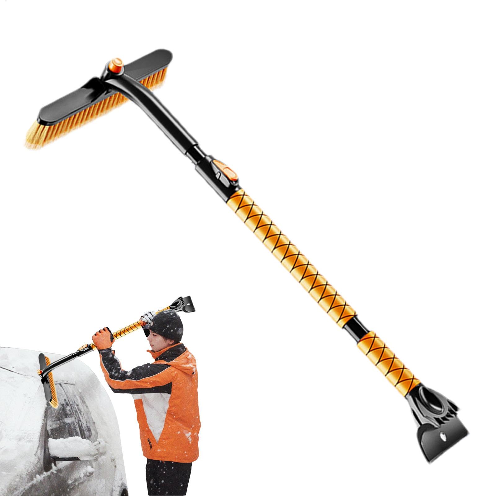 Car Snow Brush Scraper, Ice Scraper Snow Tool, Snow Removal Brush Tool, Extendable Car Snow Brush, Snow Shovel Deicer for Cars, Ergonomic Snow Removal Tool, Window Deicer for Cars, Snow Brush for Truc von Huvqianu