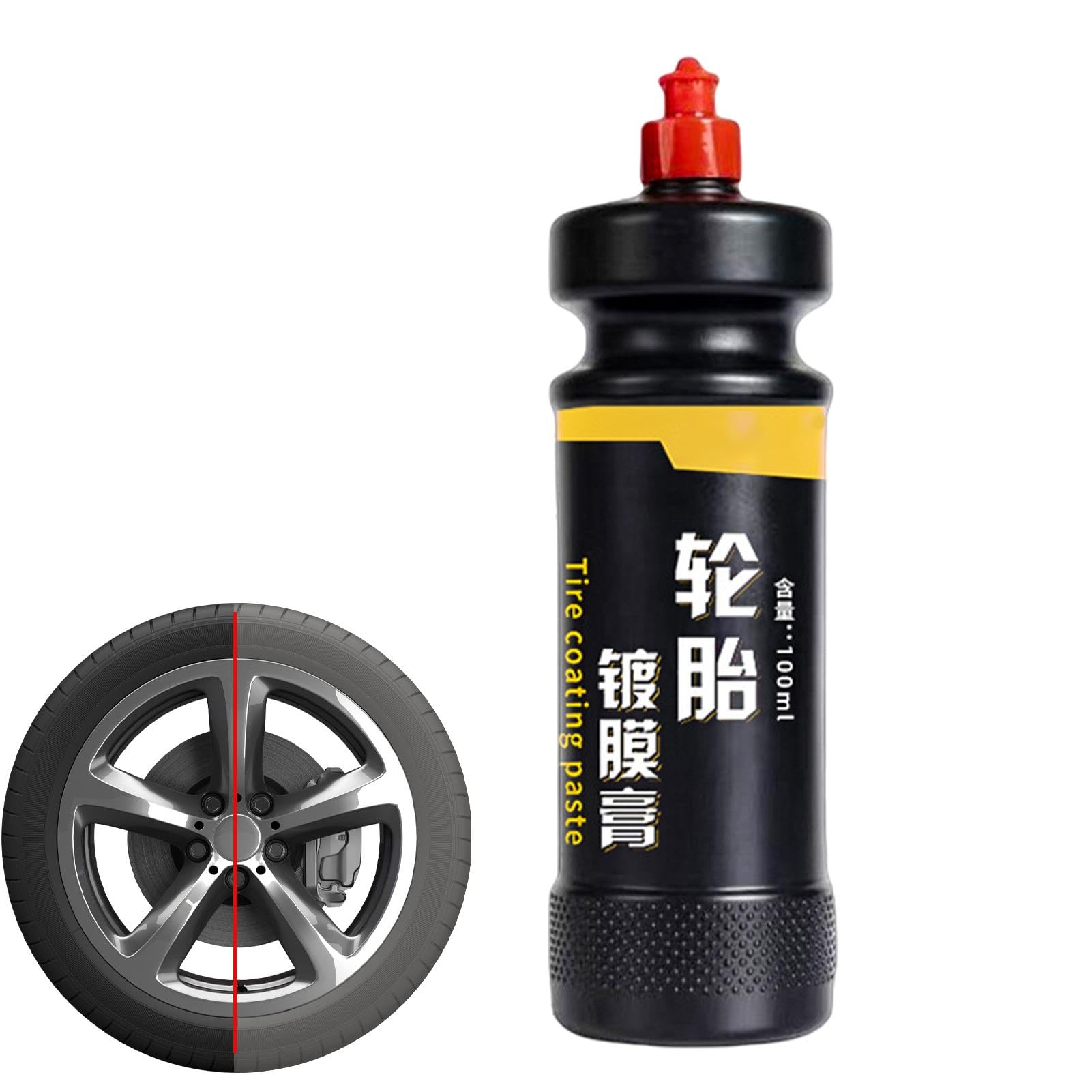 Huvqianu Tire Shine 100ml, Long Lasting Tire Wax, Car Tire Polish, Tire Black Wax, Car Tyre Gloss, Long Lasting Tire Wax, Car Tire Polish, Tire Protection Wax for Your Car’s Tires von Huvqianu