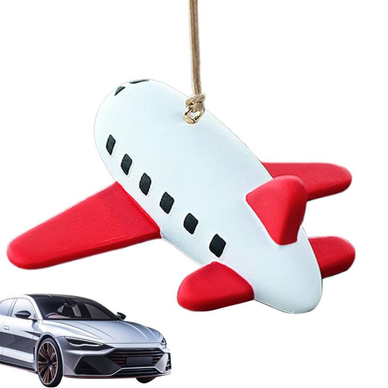 Huxibai Rückspiegelverzierung, Autoramente für den Rückspiegel, Süßes Flugzeugform Auto Hangable Ornament, LKW hangable Dekorationen, Cartoon Auto Interior Charme für Fahrzeuge von Huxibai