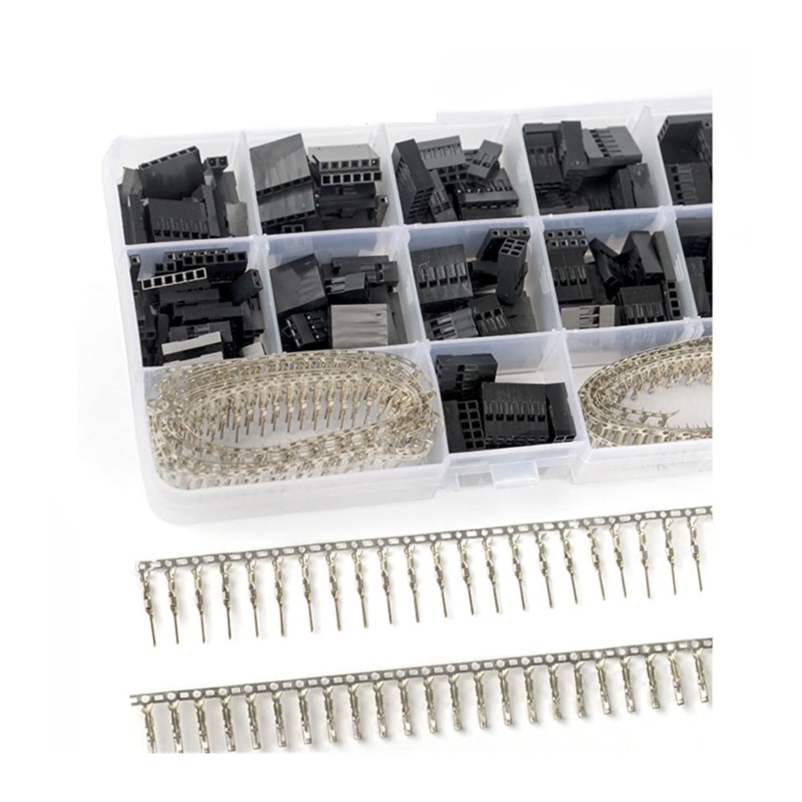 620 Stück 1550 Stück 2,54 mm geeignet kompatibel mit Drahtkopf-Verbindungswerkzeug männliche und weibliche Schale mit Terminal-Kit Crimpen(1550Pcs) von Hwmsza