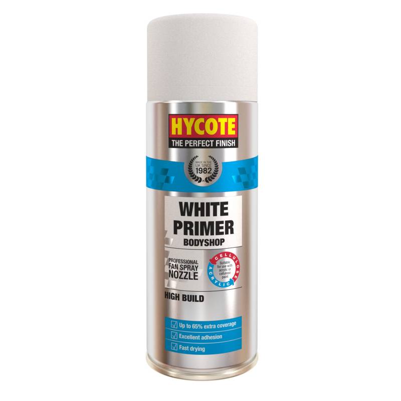 Hycote Bodyshop High Build Aerosol Auto-Sprühfarbe, Weiß, 400 ml von Hycote