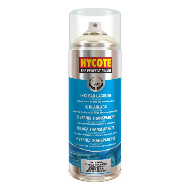 Hycote Double Acryl-Sprühfarbe, Klarlack, 400 ml (12er-Pack) von Hycote