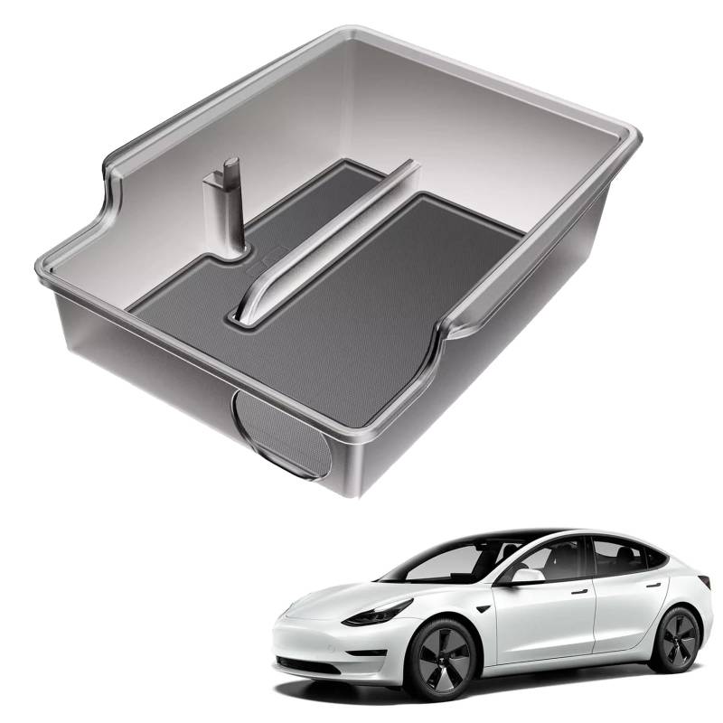 Hyesrtey Tesla Model 3 Model Y Konsolenschalen Armlehnen Aufbewahrungsbox Organizer Mittelkonsolen ablage Zubehör für Tesla Model und Y Zubehör von Hyesrtey