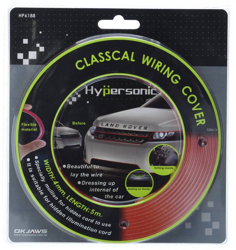 Hypersonic HP6188 Klassische Flexible Streifen Rot WIDTH:4mm , Length : 5 m von Hypersonic