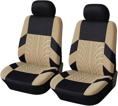 Hytplmkqenr Autositzbezüge für Nissan Versa GTR Pathfinder, Stoff Sitzbezüge Auto, Wasserdicht Sitzbezug Auto Vordersitze, Atmungsaktiv Auto Sitzbezüge, Auto Zubehör,E/Beige von Hytplmkqenr