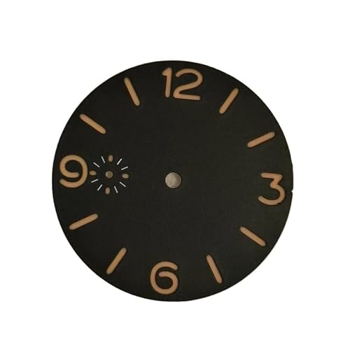 1 Stück Kein Logo Sterilität schwarz Zifferblatt Uhrenzubehör Durchmesser 39 mm Sandwich-Zifferblatt Dicke 0,8 mm Geeignet for 6497 3600 Uhrwerk von Hyuwdai