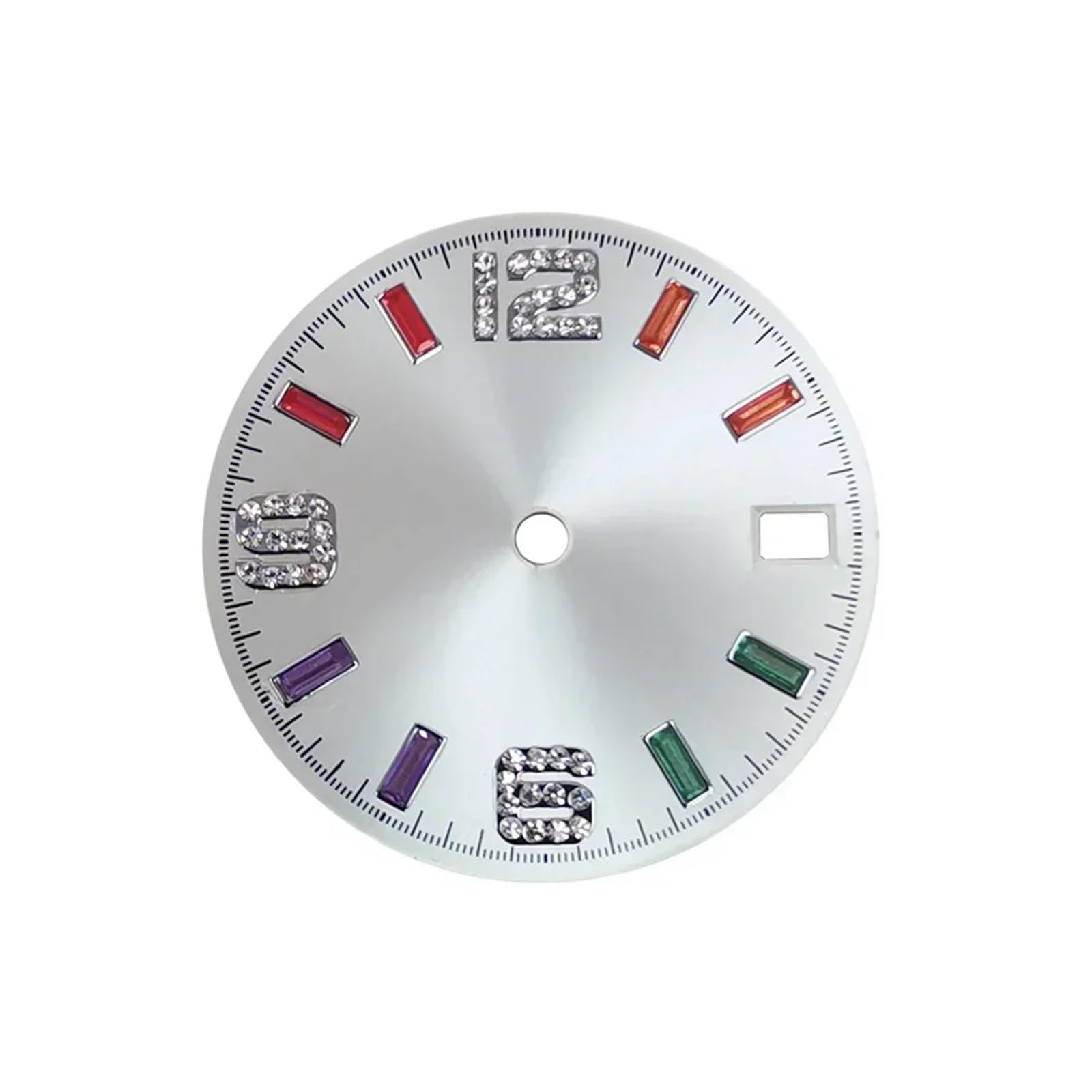 1 stücke 28,5mm NH35 Zifferblatt Stil Sonne Muster Regenbogen Skala Zifferblatt Uhr Zifferblatt for NH35 NH36 4R 7S Uhr Bewegung Änderung Teil DIY(White) von Hyuwdai