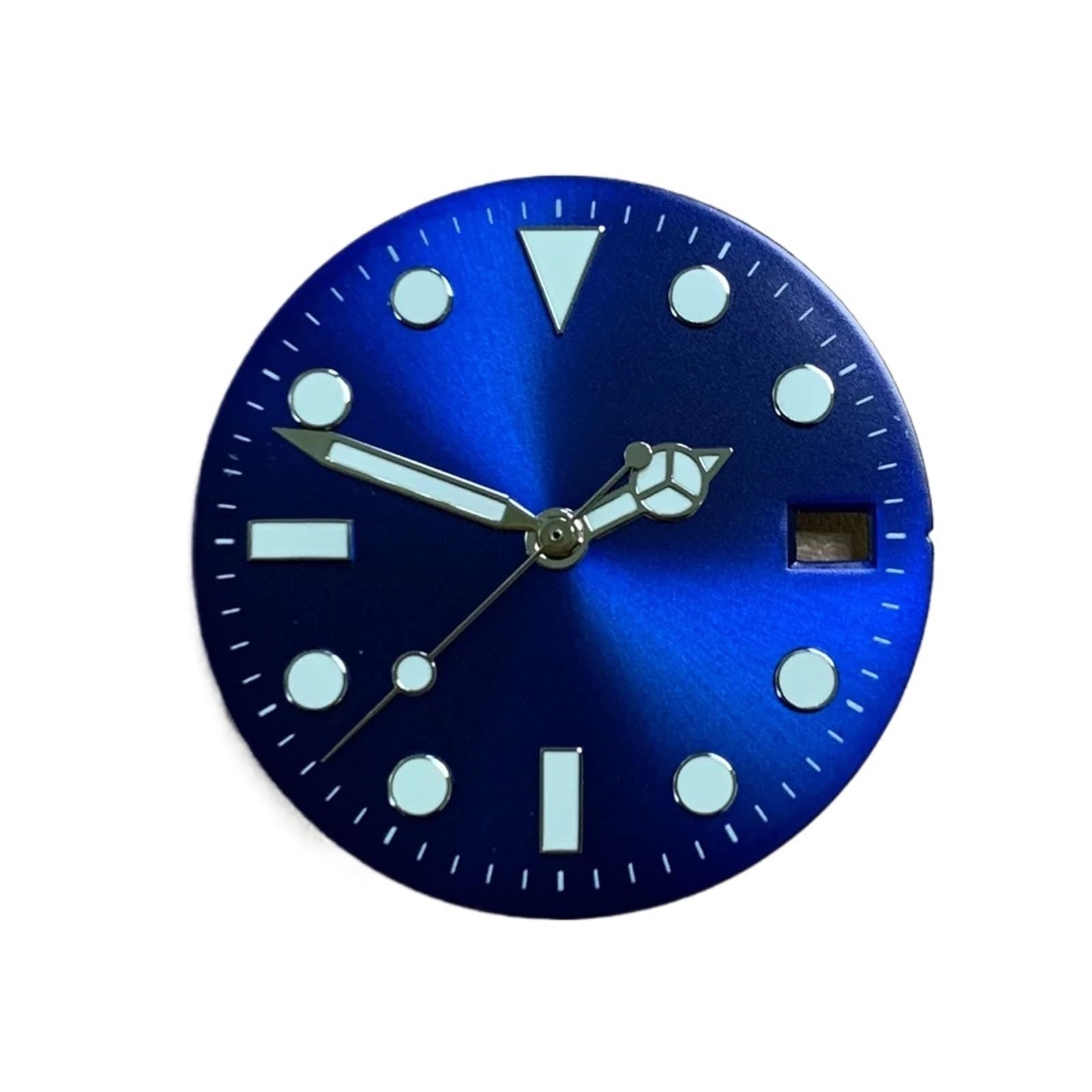 1 stücke 28,5mm Uhr Zifferblatt Schwarz Grün Blau Zifferblatt Leuchtende Uhr Gesicht NH35 Bewegung Mod Teile Zubehör Ersatz(Blue) von Hyuwdai