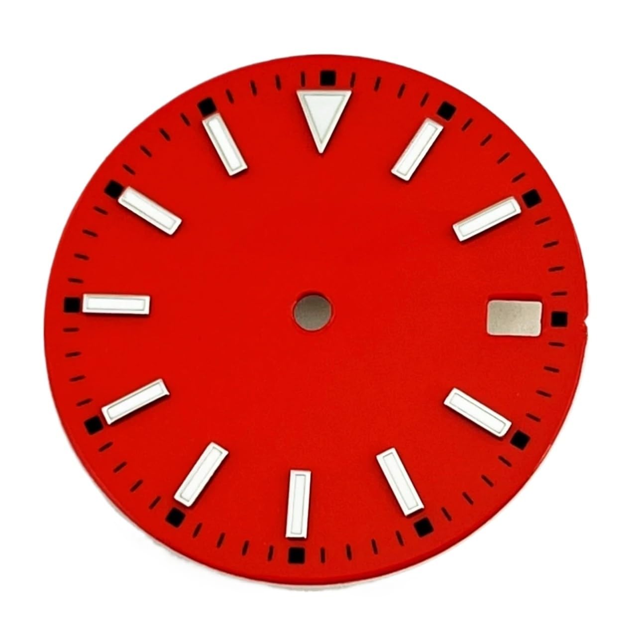 1 stücke NH35 28,5mm Uhr Zifferblatt Sterile Blau Leuchtende Fit NH35 Automatische Bewegung Uhr Zubehör Teile Mit Kalender Fenster(Red) von Hyuwdai