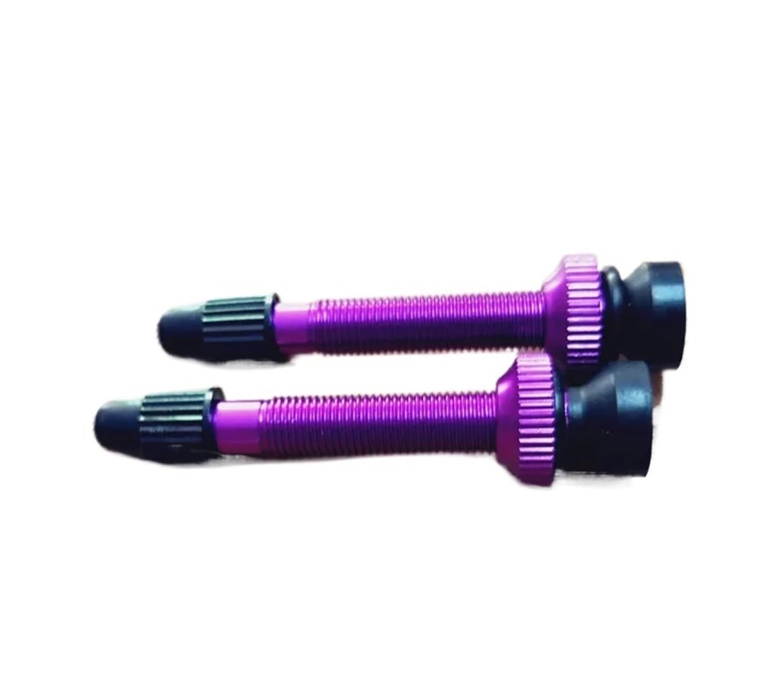 2 STÜCKE Fahrrad Tubeless Ventile stem 45mm Aluminium rennrad Luftventil Stem Core Abnehmbare Trye Düse Fahrrad Teil(Purple) von Hyuwdai