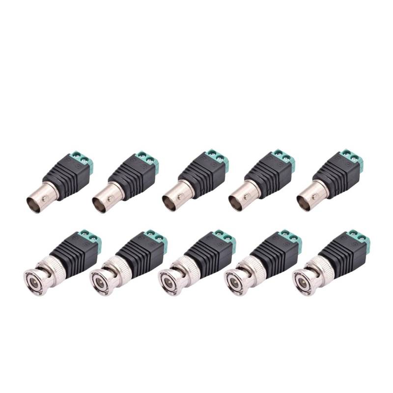 5/10 Stück Q9 männlich weiblich Schraube Stecker Buchse Stecker Stecker Adapter Terminal Überwachungskamera Audio Video TV (5 Stecker 5 Buchse) von Hyuwdai