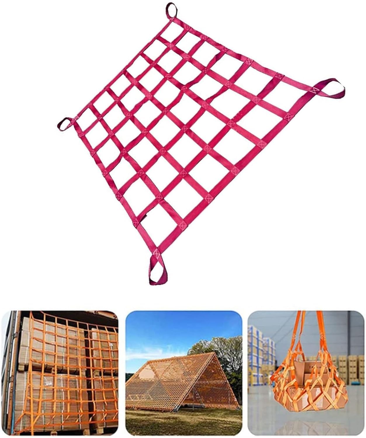 Cargo Sling Net, Flat Sling Net, Cargo Lifting Bag, Cargo Hanging Net Sling Belt, Hanging Net, Load 0.3-3.5 Tonns (3.5 X 3.5M/Mesh 15cm/Load 1t) von HyyKjEU