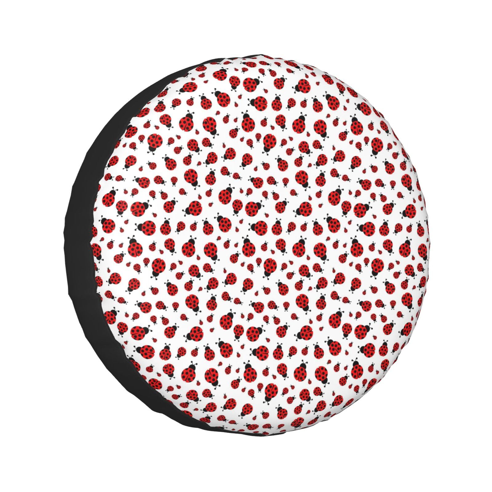 Ladybug Ersatzreifenabdeckungen, Radschutz, wasserdicht, staubdicht, UV-Sonnenrad, Reifenabdeckung, passend für Jeep, Anhänger, Wohnmobil, SUV und viele Fahrzeuge, 40,6 cm (16 Zoll) von Hzhuaoeg