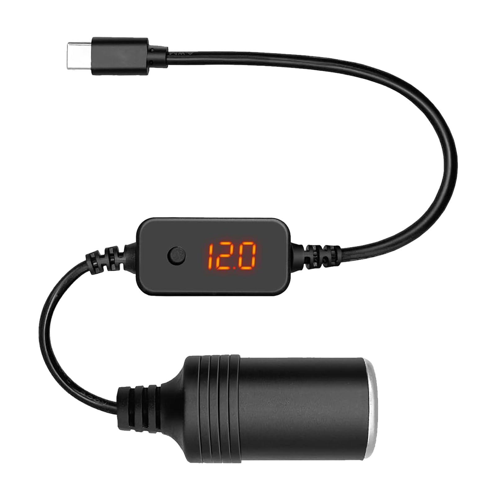 Auto Adapter Zigarettenanzunder 12V Adapter Auf USB mit Voltmeter Anzeige für Auto Ladegerät, GPS, Dash Cam, Einstellbare Spannung 5V/9V/12V von Hzyclzh