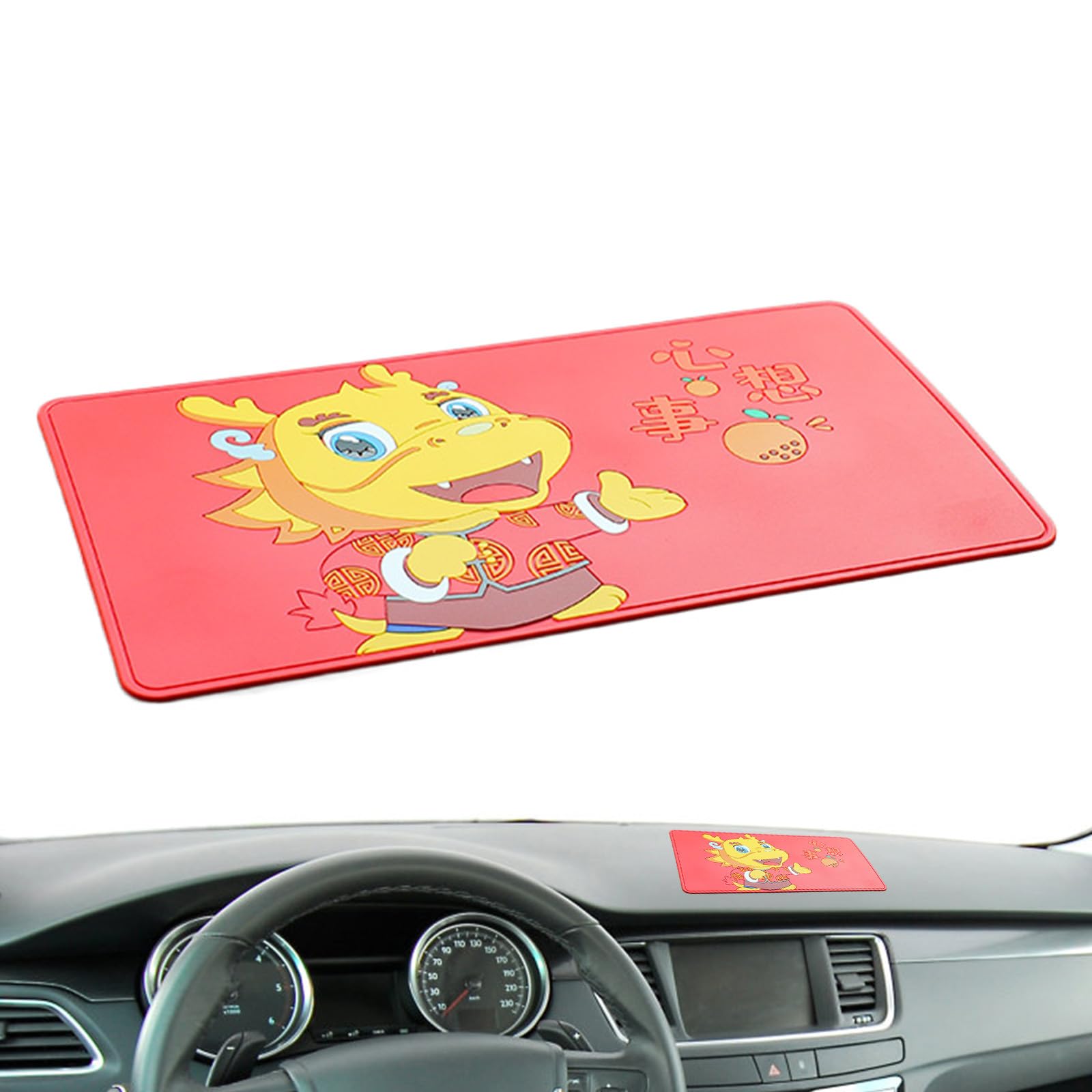 IAZE Auto-Armaturenbrett-Pad, rutschfestes Armaturenbrett-Pad, Drachen-stabiles Armaturenbrett-Pad, hitzebeständig, 27,7 x 15,9 cm, Armaturenbrett-Matte, Auto-Handyhalterung, klebriges Pad für von IAZE