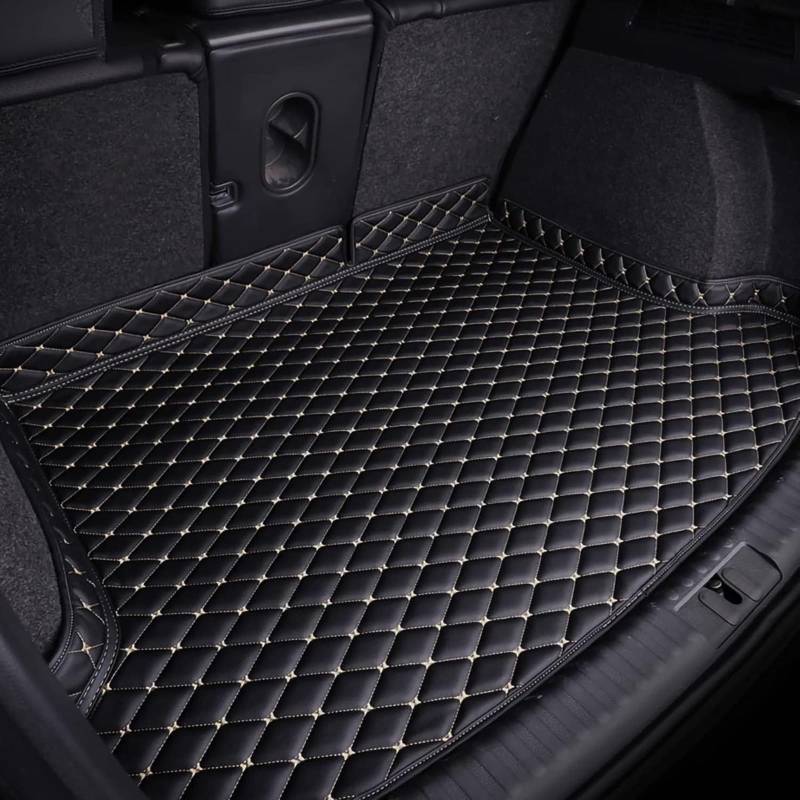 Auto Leder Kofferraummatte für Mercedes-Benz ML350 2012-2015, All Weather Antirutsch Wasserdicht Kofferraumwanne Kofferraum Schutzmatte Kofferraumschutz AutozubehöR, B/Black Silver Line von IAZRENOV