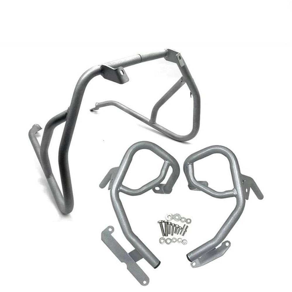 IBENZIGH Für BMW G310GS G310R G 310 GSR 2024 2023-2017 Motorrad Motor Schutz Crash Bar Tank Stoßstange Verkleidung Rahmen Protector Bar Motorradzubehör(Silver,1 Set) von IBENZIGH