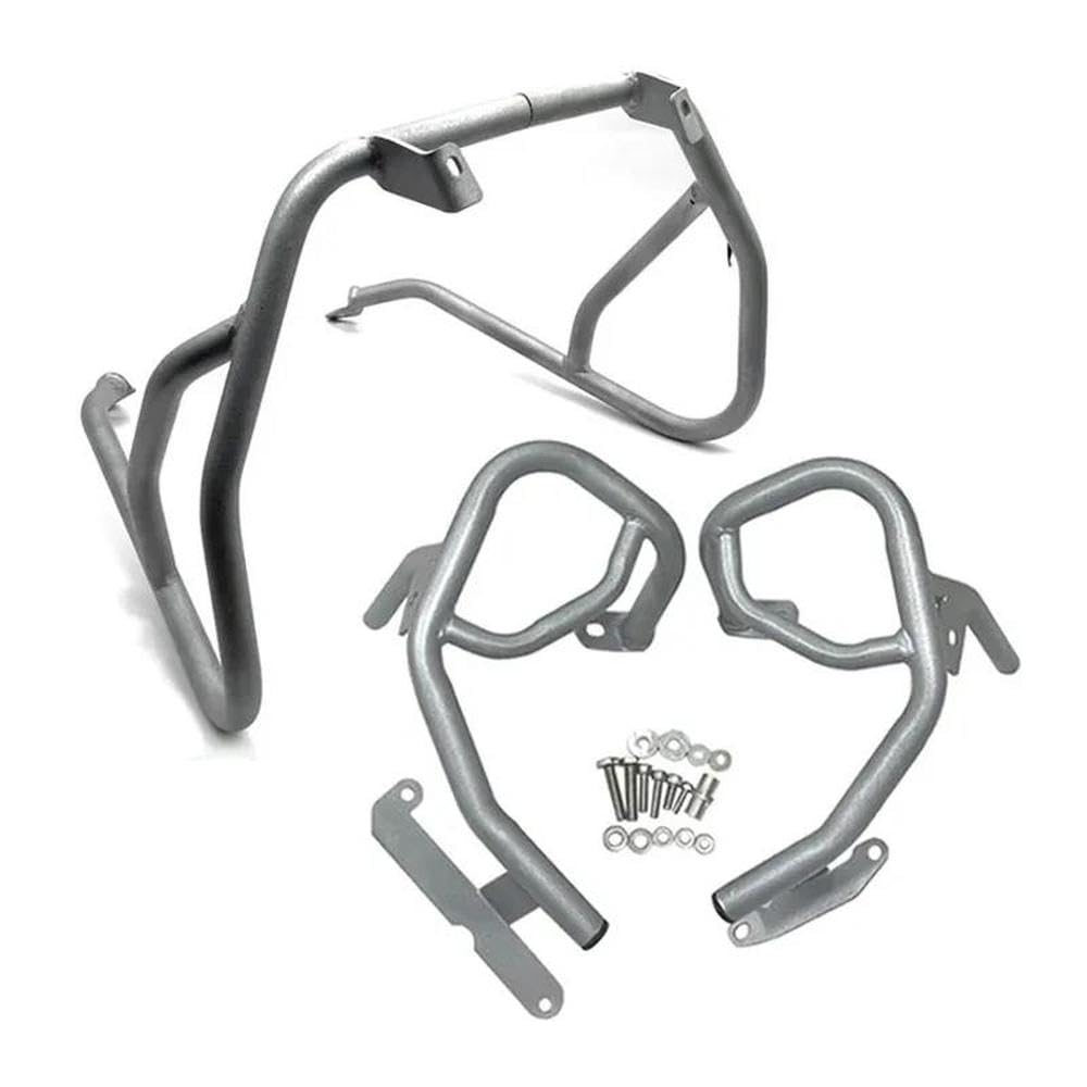 IBENZIGH Für BMW G310GS G310R G 310GS 2017-2023 Motorrad Motor Schutz Crash Bar Stoßstange Verkleidung Rahmen Schutz Bar Motorradzubehör(Silver,1 Set) von IBENZIGH