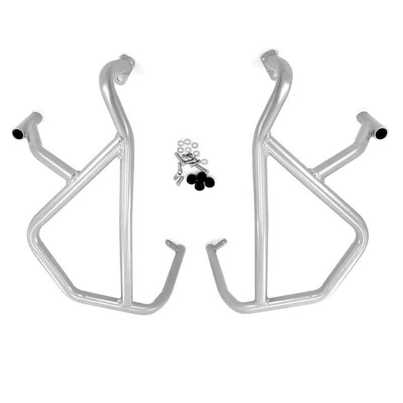 IBENZIGH Für CFMOTO 450MT 450-MT 2023 2024 Motorrad Autobahn Motor Schutz Crash Bars Stoßstange Verkleidung Rahmen Schutz Bars Motorradzubehör(Silver,Upper) von IBENZIGH