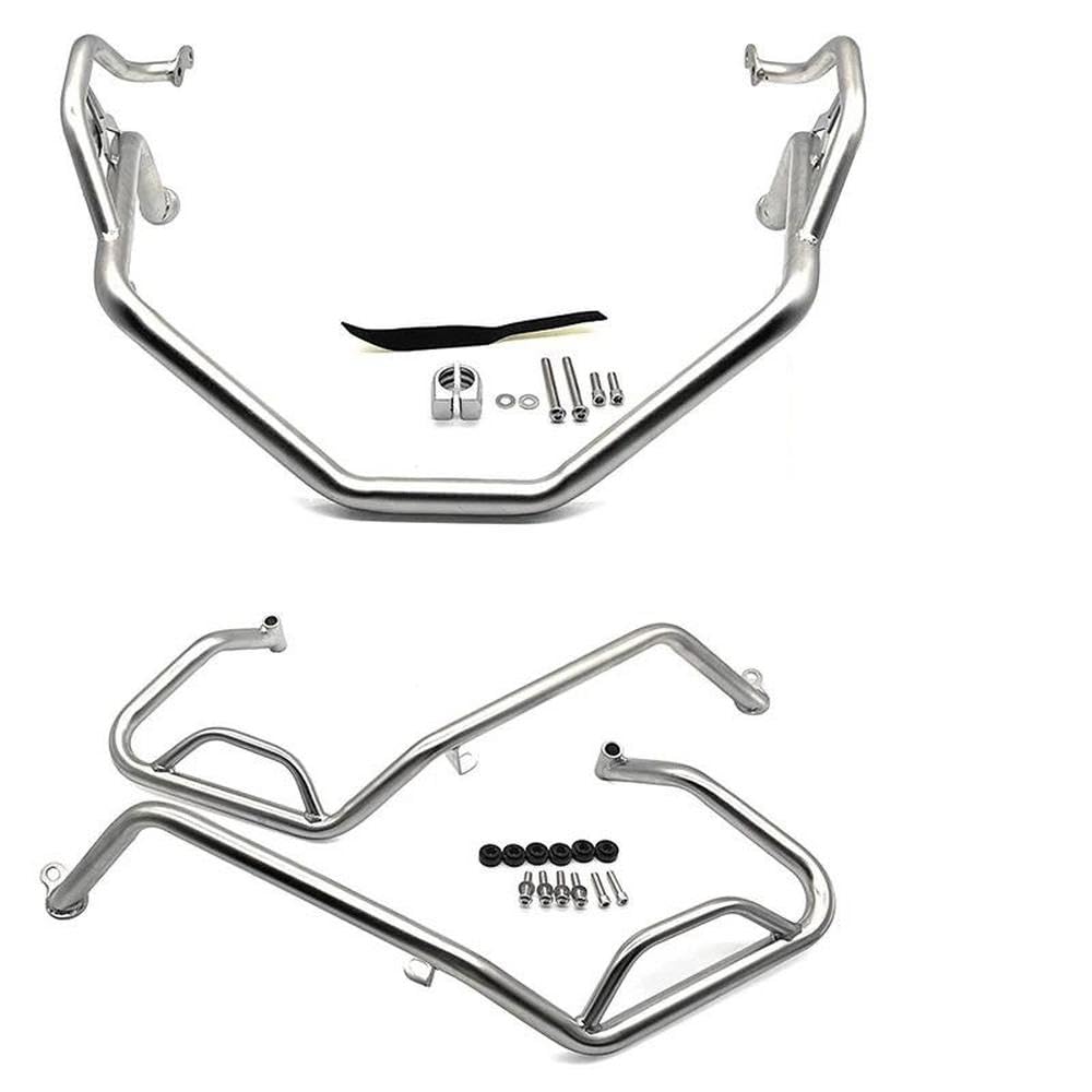 IBENZIGH Für X-ADV 750 XADV750 2021-2024 Motorrad Motor Crash Bar Schutz Rahmen Sliders Stoßstange Fallen Schutz Motorradzubehör(Silver,1 Set) von IBENZIGH